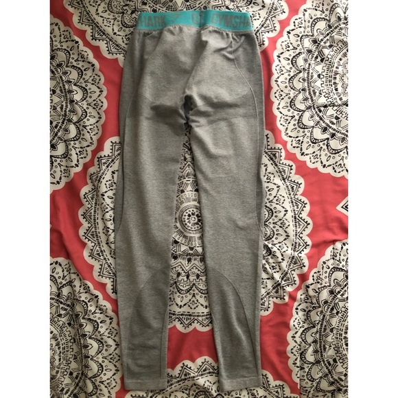Gymshark Flex Leggings Light Grey Mint - Picture 11 of 13